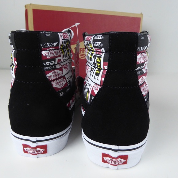 Vans Sk8 Hi Label Mix Canvas & Suede Sneakers NIB - Picture 3 of 8